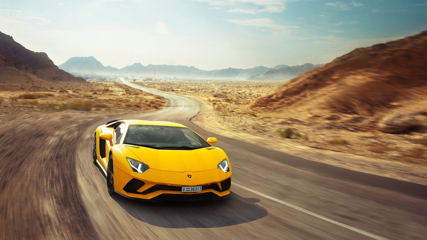 Желтый Lamborghini (Ламборджини)