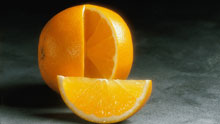 Апельсин, вырезанная долька