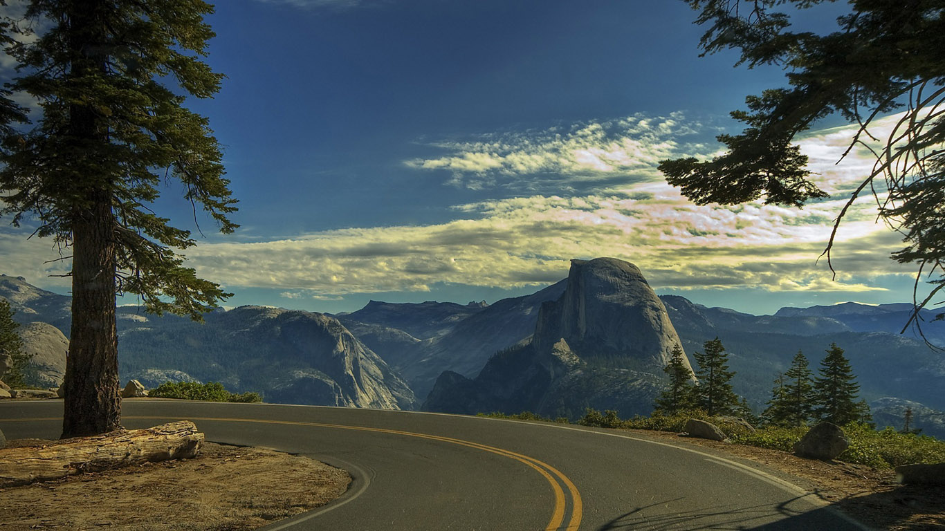 Высокие обои. Yosemite National Park дорога. Стоун-Маунтин Аппалачи. Дорога в Калифорнии Йосемите. Пейзаж с дорогой.