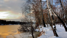 Зимний пейзаж, река