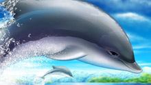 Рисованные дельфины